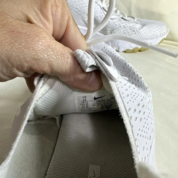 Nike React Vision White  Mens Sz 12 Shoes CD4373-101  D/MX/X - Picture 7 of 7